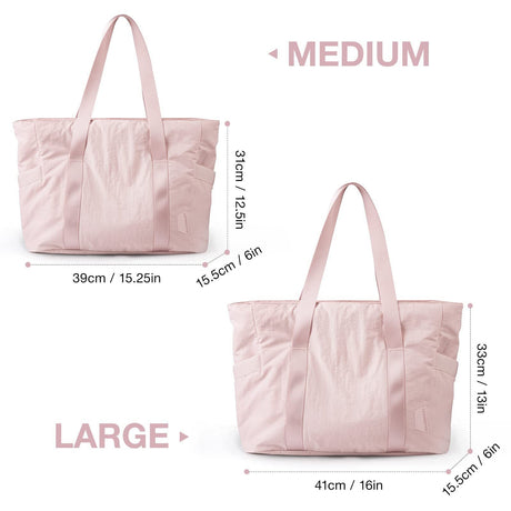 Grey Stylish and Practical Water-Resistant Tote Bag for Daily Use & Yoga - Spacious with Convenient Compartments