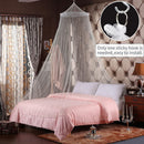 White Hanging Princess Bed Canopy Mosquito Net - Dome Bedding for Dorm Rooms & Bedrooms (Fits ≤1.5m Beds)