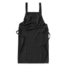 Black Cotton Linen H-Back Apron - Solid Color Kitchen Cooking Apron with Pocket