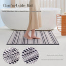 Black Safe & Dry Bathroom Mat - Non-Slip Absorbent Bath Rug 40x60cm