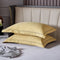 Yellow Pure Cotton Flannel Pillowcase Set - Soft, Thickened, Solid Color (Pair, 48x74cm)