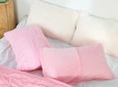 White Faux Fur Pillowcase Set - Crystal Velvet Plush Throw Pillow Covers, Bedding Accent (50x70cm, Pair)