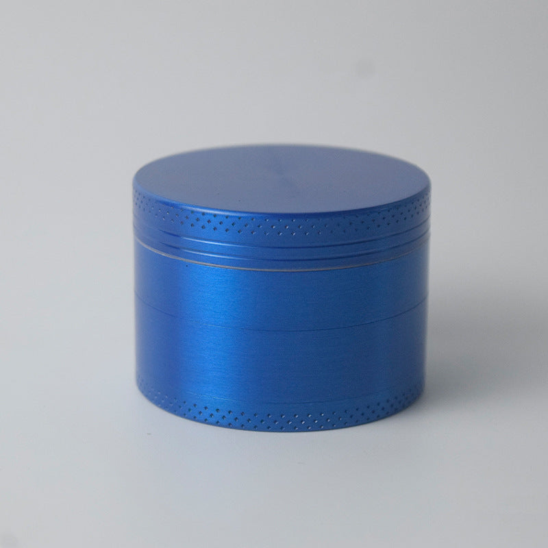 Blue Premium 4-Layer Zinc Alloy Herb Grinder - Magnetic Lid & Fine Grinding, 63mm, 162g