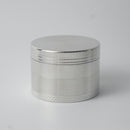 Silver Premium 4-Layer Zinc Alloy Herb Grinder - Magnetic Lid & Fine Grinding, 63mm, 162g