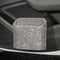 White Diamond Sparkly Rhinestone Car Trash Can - Diamond Auto Garbage Bin Organizer