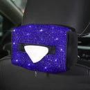 Purple Diamond Bling Rhinestone Car Tissue Box Holder - Applies to Visor & Seat Back