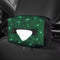 Green Diamond Bling Rhinestone Car Tissue Box Holder - Applies to Visor & Seat Back