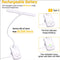 White Rechargeable Dual-Head Clip-On Book Light - Touch Control Reading Lamp with Eye Protection