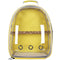 Yellow Stylish Transparent PVC Pet Carrier Backpack - Large Capacity, Multi-Use for Birds & Cats(Including Wooden Stick)