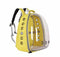 Yellow Stylish Transparent PVC Pet Carrier Backpack - Large Capacity, Multi-Use for Birds & Cats(Including Wooden Stick)