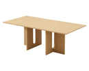 Oak Melamine Dining Table 6 Seater