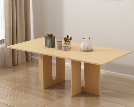 Walnut Melamine Dining Table 6 Seater