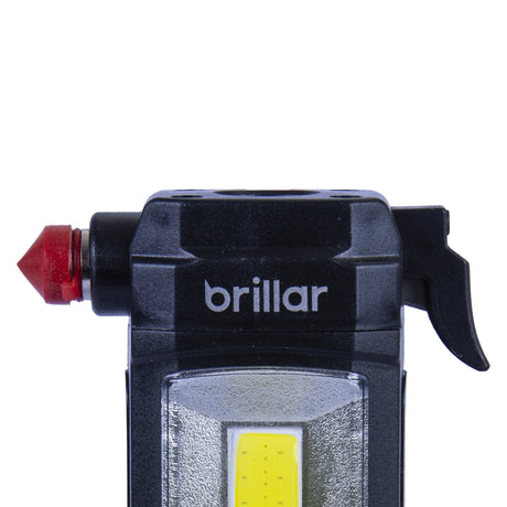 Brillar Emergency Torch, Seatbelt Cutter, Window Breaker - Black