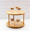 Bamboo Lazy Susan Turntable 2 Tiers