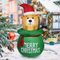 Inflatable Christmas Decor Bear In Honey Pot 150cm