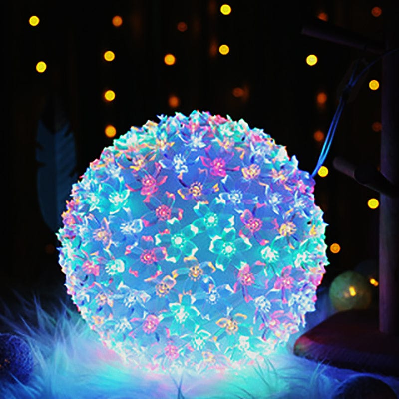 22cm Solar LED Flower Ball Color Changing IP44 2M Cable