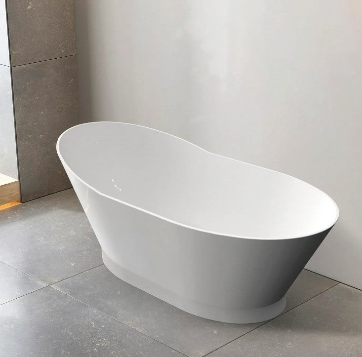 1500/1700*750/800*680mm INS OTTI London Gloss White Special Shape Curved Acrylic Freestanding Bathtub