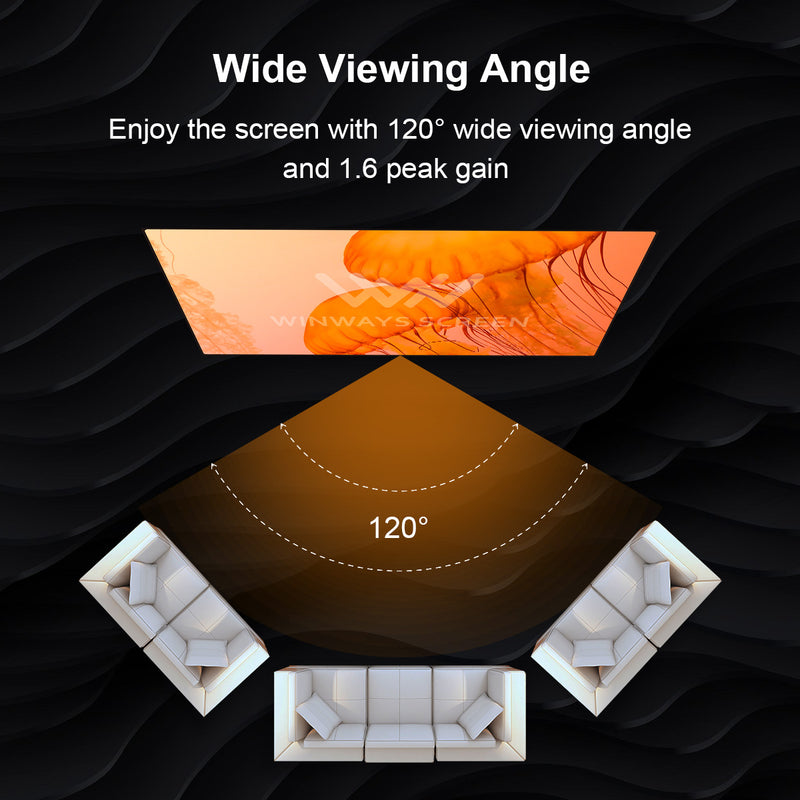 Winways Medium Throw ALR 88'' Rollable Fresnel Screen