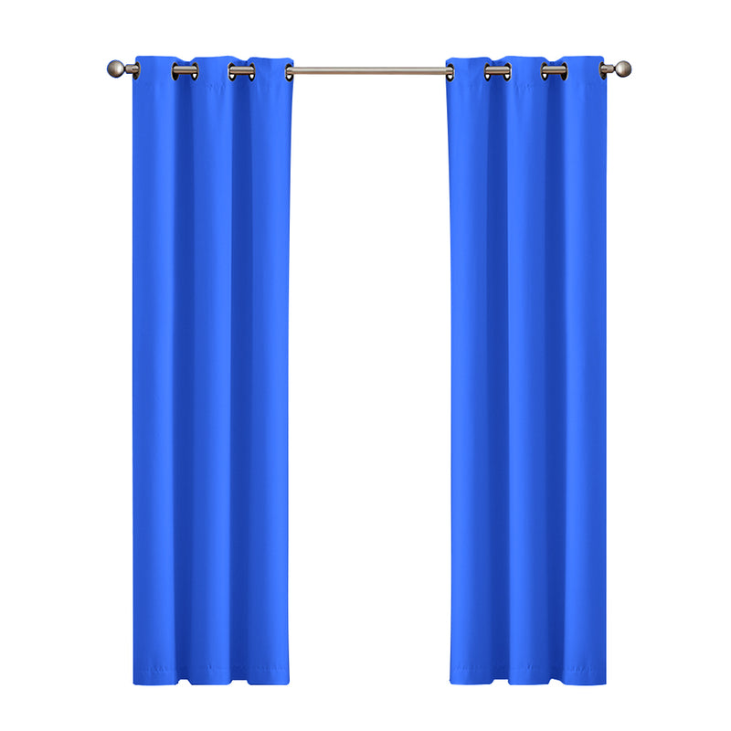 DreamZ Blockout Curtain Blackout Curtains Eyelet Room 102x160cm Royal Blue