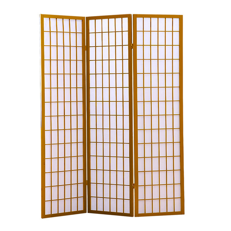 Levede 3 Panel Free Standing Foldable  Room Divider Privacy Screen  Wood Frame