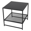 Coffee Table Antique End Tables Side Storage Steel Modern Furniture Open Shelf