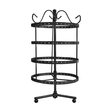 Earring Holder Stand Jewelry Display Hanging Rack Storage Metal Organizer 4 Tier Black