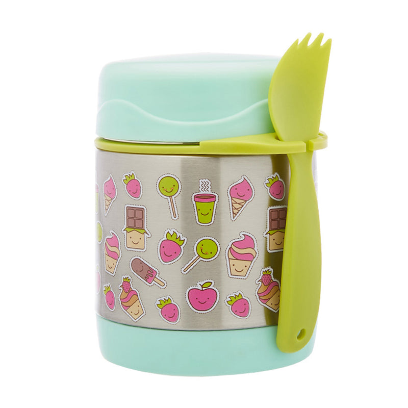 Funtainer Kids S/Steel 290ml Vacuum Insulated Food Jar Pink Elephant