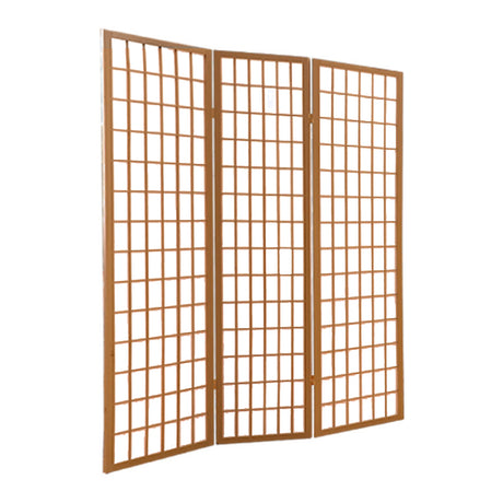 Levede 3 Panel Free Standing Foldable  Room Divider Privacy Screen  Wood Frame