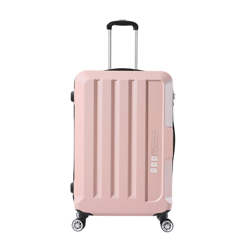 Luggage TSA Hard Case Suitcase Travel Lightweight Trolley Carry on Bag 24" Pink