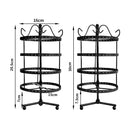 Earring Holder Stand Jewelry Display Hanging Rack Storage Metal Organizer 4 Tier Black