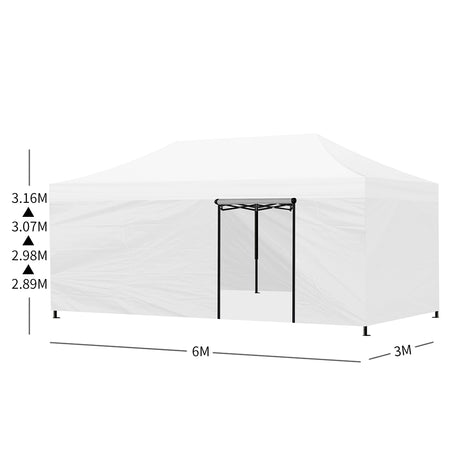 Mountview 3x6M Pop Up Outdoor Gazebo Folding Tent Party Marquee Shade Canopy