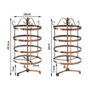 Earring Holder Stand Jewelry Display Hanging Rack Storage Metal Organizer 4 Tier Bronze