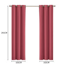 DreamZ Blockout Curtain Blackout Curtains Eyelet Room 102x241cm Wine