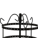 Earring Holder Stand Jewelry Display Hanging Rack Storage Metal Organizer 4 Tier Black