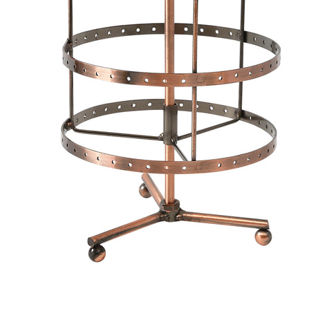 Earring Holder Stand Jewelry Display Hanging Rack Storage Metal Organizer 4 Tier Bronze