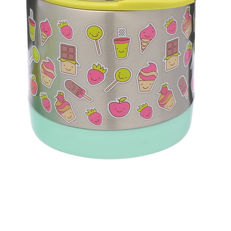 Funtainer Kids S/Steel 290ml Vacuum Insulated Food Jar Pink Elephant