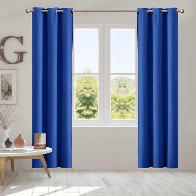 DreamZ Blockout Curtain Blackout Curtains Eyelet Room 102x160cm Royal Blue