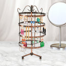 Earring Holder Stand Jewelry Display Hanging Rack Storage Metal Organizer 4 Tier Bronze