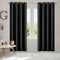 2x Blockout Curtains Panels 3 Layers Eyelet Room Darkening 140x160cm Black