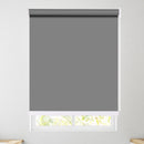 Modern Blockout Roller Blinds Curtain Full Sun Shading Dark Grey 120cmx210cm