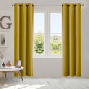 DreamZ Blockout Curtain Blackout Curtains Eyelet Room 102x160cm Mustard