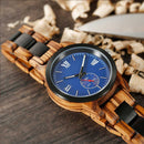 Handcrafted Zebra Ebony Wood Watch - Best Gift Idea!