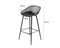 Levede Bar Stool Dining Chairs Metal Kitchen Stool Chair Barstools Outdoor Black x2