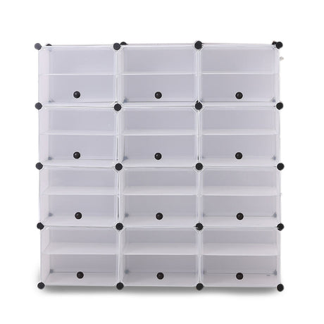 Cube Cabinet Shoe Storage Cabinet Organiser Shelf Stackable DIY 8 Tier 3 Column