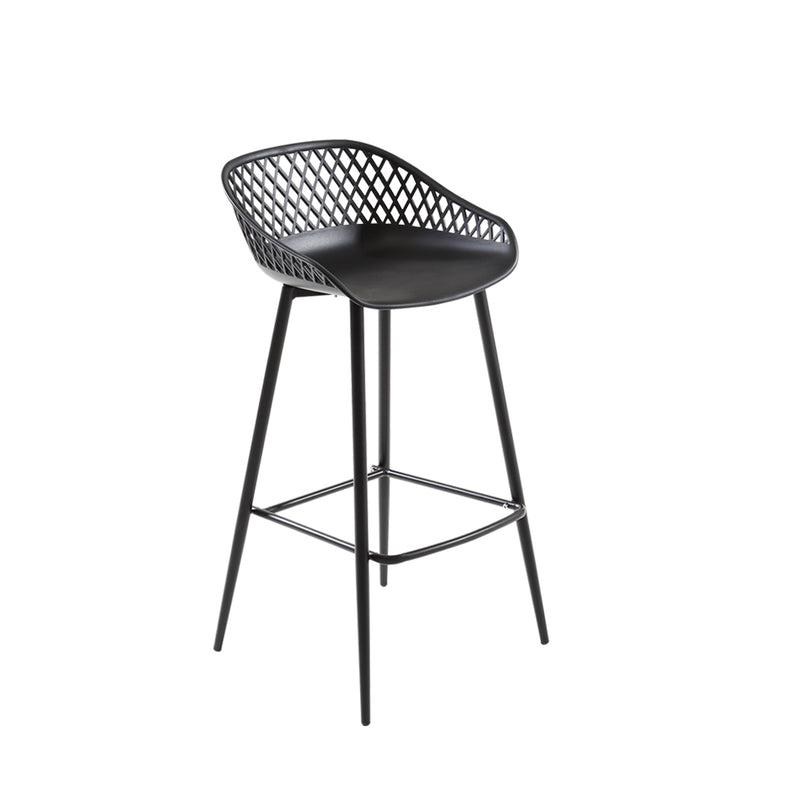 Levede Bar Stool Dining Chairs Metal Kitchen Stool Chair Barstools Outdoor Black x2