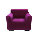 Wine 1 Seater Plush Stretch Sofa Cover