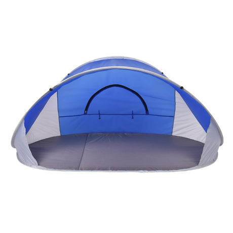 4 Person Pop Up Camping Tent Beach Shelter Hiking Sun Shade Shelter Fishing Blue