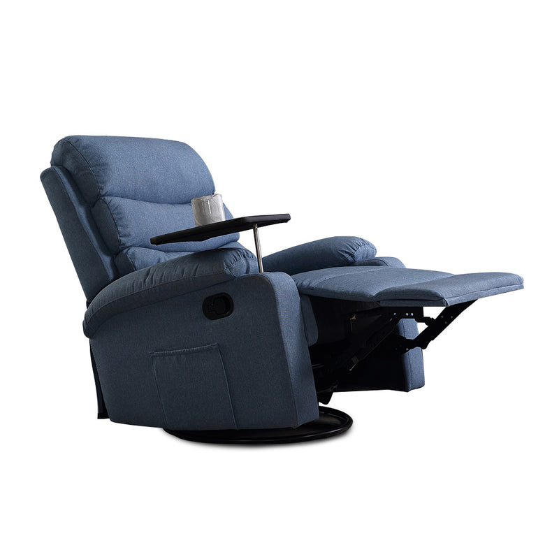 Levede Massage Chair Recliner 8 Point Heated Lounge Sofa Armchair 360 Swivel Blue