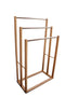 CARLA HOME Bamboo Towel Bar Metal Holder Rack 3-Tier Freestanding for Bathroom and Bedroom