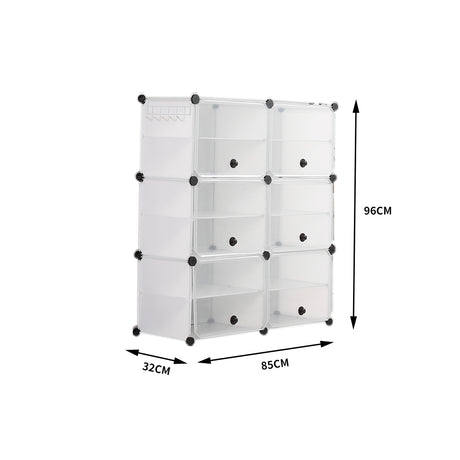 Cube Cabinet DIY Shoe Storage Cabinet Organiser Rack Shelf Stackable 6 Tier